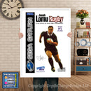 Sega Saturn Jonah Lomu Rugby Fr Game Inspired Retro Poster
