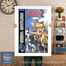 Sega Saturn Keio2 Eu Game Inspired Retro Poster