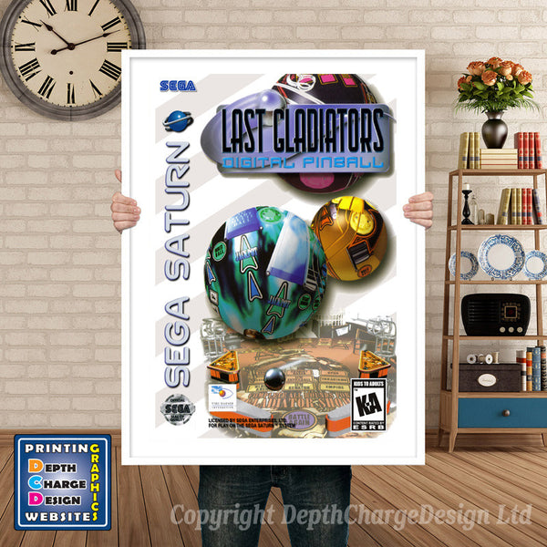Sega Saturn Last Gladiators Game Inspired Retro Poster