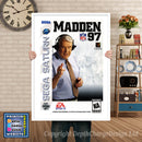 Sega Saturn Madden Nfl 97 Game Inspired Retro Poster