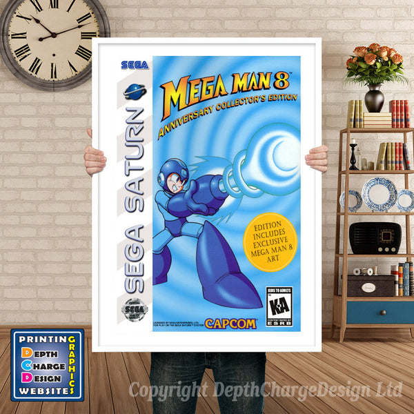 Sega Saturn Megaman 8 Anniversary Collectors Edition 2 Game Inspired Retro