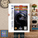 Sega Saturn Mortal Kombat 2 Game Inspired Retro Poster