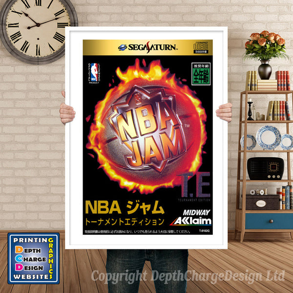 Sega Saturn Nba Jam Tournament Edition Jp Game Inspired Retro Poster