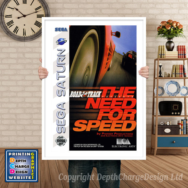Sega Saturn Need For Speed Game Inspired Retro Poster