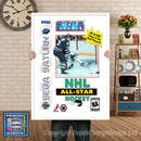 Sega Saturn Nhl Allstar Hockey Game Inspired Retro Poster