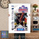 Sega Saturn Nhl Allstar Hockey 98 Game Inspired Retro Poster