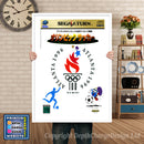 Sega Saturn Olympic Soccer 2 Jp Game Inspired Retro Poster