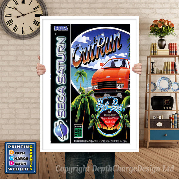 Sega Saturn Outrun Au Game Inspired Retro Poster