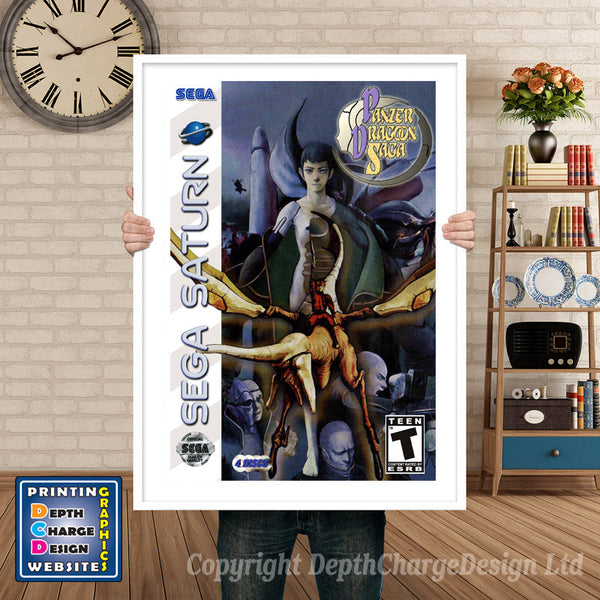 Sega Saturn Panzer Dragoon Saga 2 Game Inspired Retro Poster