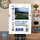Sega Saturn Pebble Beach Golf Links Game Inspired Retro Poster
