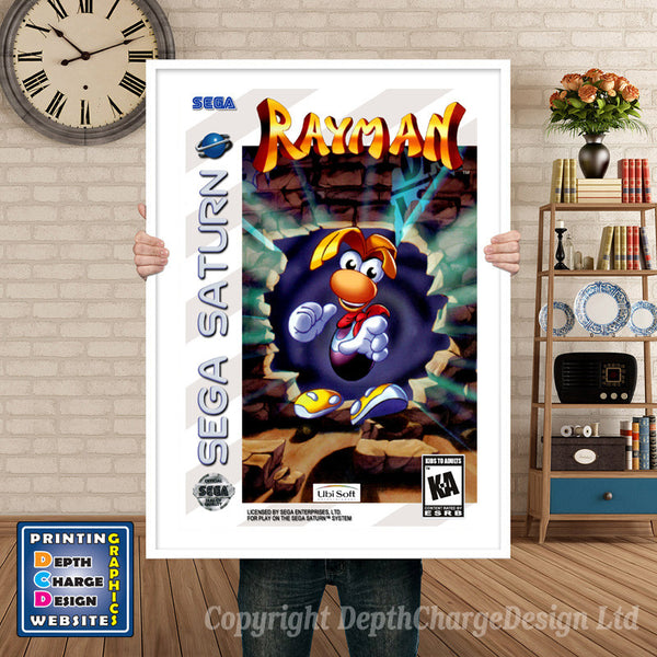 Sega Saturn Rayman 2 Game Inspired Retro Poster