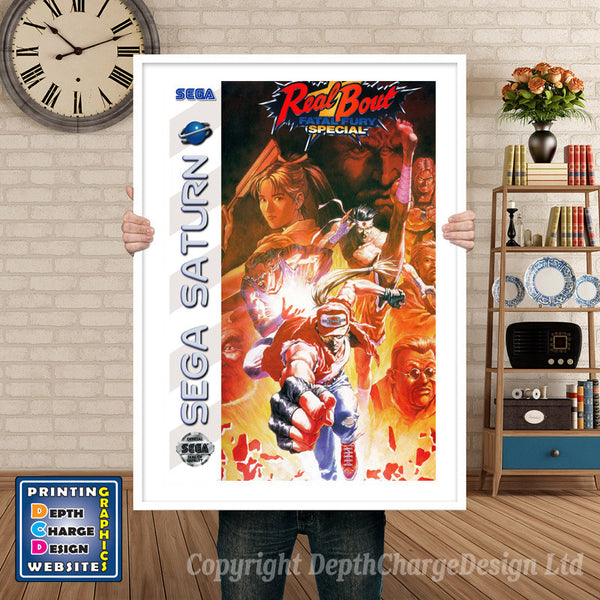 Sega Saturn Realbout Fatal Fury Special Jp Game Inspired Retro Poster