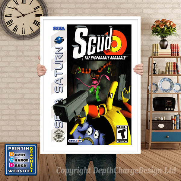 Sega Saturn Scud Game Inspired Retro Poster