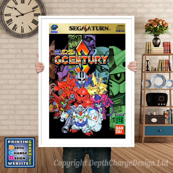 Sega Saturn Sd Gundam Gcenturys 2 Jp Game Inspired Retro Poster