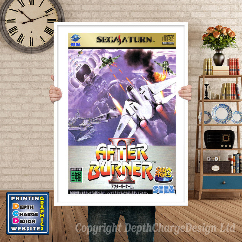 Sega Saturn Sega Ages Afterburne Rii Jp Game Inspired Retro Poster