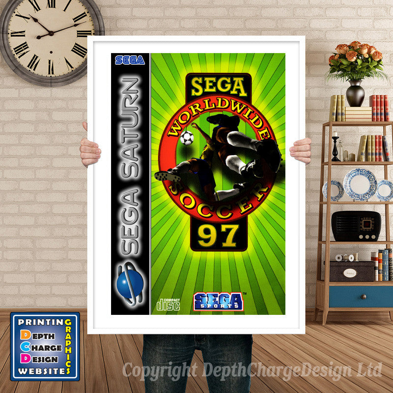 Sega Saturn Sega World Wide Soccer 97 Eu Game Inspired Retro Poster
