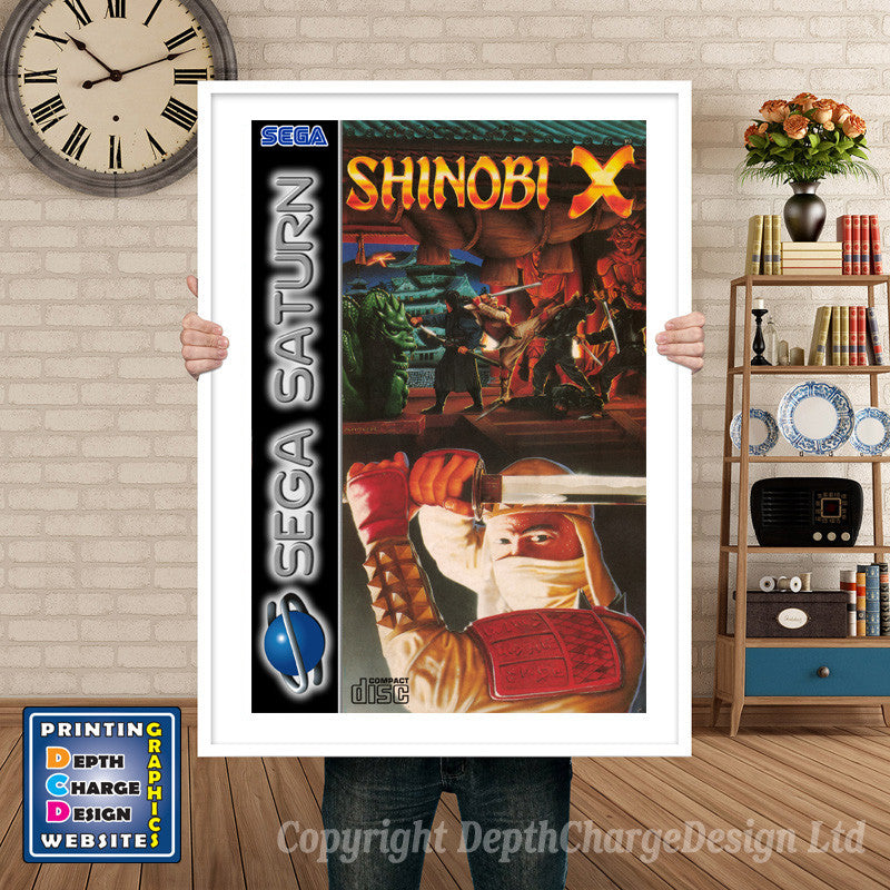 Sega Saturn Shinobi X 2 Game Inspired Retro Poster