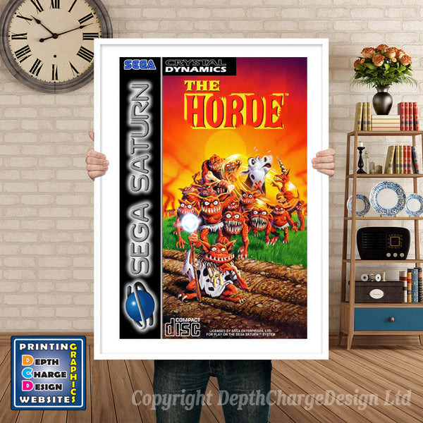 Sega Saturn The Horde Game Inspired Retro Poster