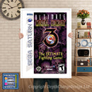 Sega Saturn Ultimate Mortal Kombat 3 Game Inspired Retro Poster