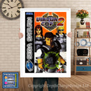 Sega Saturn Virtua Cop2 Eu Game Inspired Retro Poster