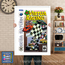 Sega Saturn Virtua Racing Game Inspired Retro Poster