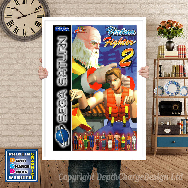 Sega Saturn Virtuafighter 2 Eu Game Inspired Retro Poster