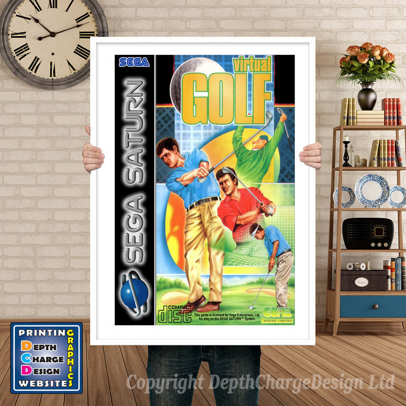 Sega Saturn Virtual Golf Eu Game Inspired Retro Poster