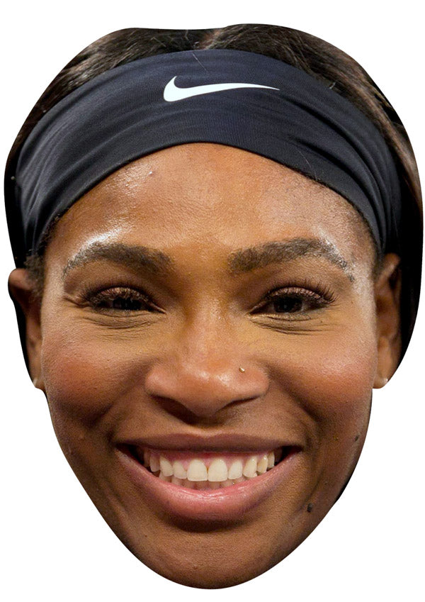 SERENA WILLIAMS JB - Tennis Fancy Dress Cardboard Celebrity Party Face Mask