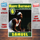 Serena Williams Theme Inspired Kids Inspired Adult Personalised Sports Birthday Card (SA)