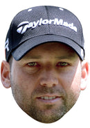 SERGIO GARCIA JB - Golf Fancy Dress Cardboard Celebrity Party Face Mask