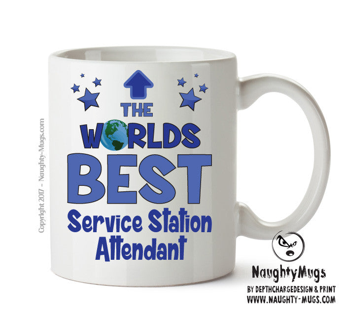 Worlds Best Service Station Attendant Mug - Novelty Funny Mug