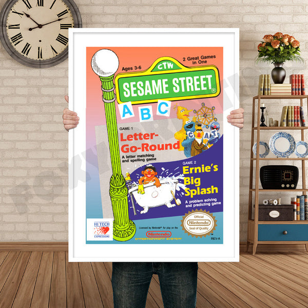 Sesame Street ABC Retro Game Inspired Theme Nintendo NES Gaming