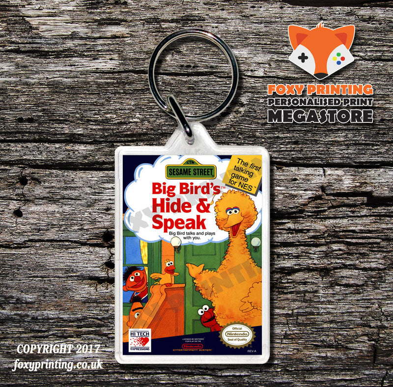 Sesame Street ABC Retro NES Game Cover Art Gaming Keyring