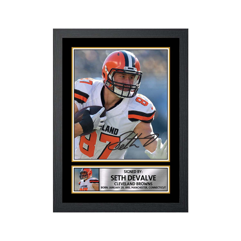 Seth DeValve Limited Edition Football Signed Print - American Footballer