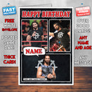 Seth Rollins KE Inspired Style Personalised Wrestling WWE Birthday Card
