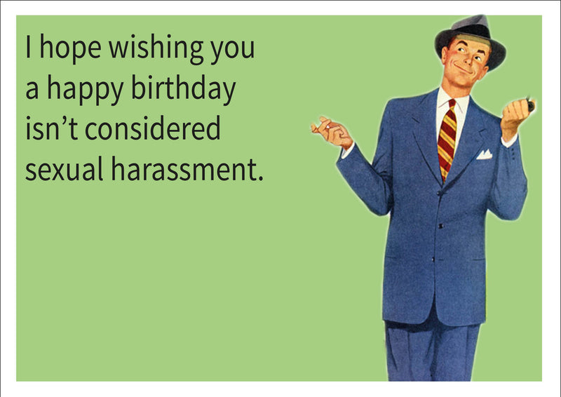 Sexual Harassment INSPIRED Adult Personalised Birthday Card Birthday Card