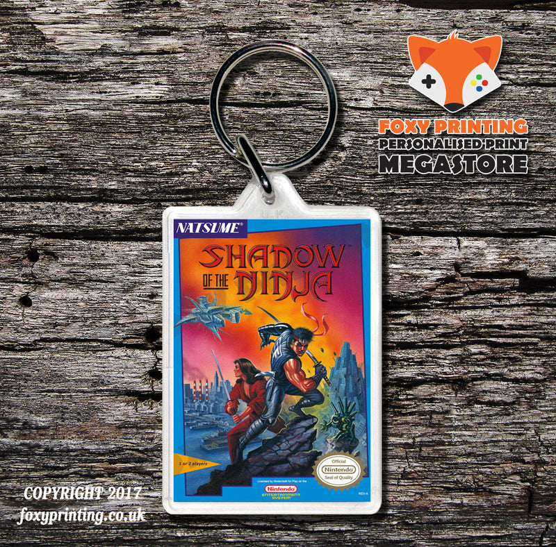 Shadow Gate2 Retro NES Game Cover Art Gaming Keyring