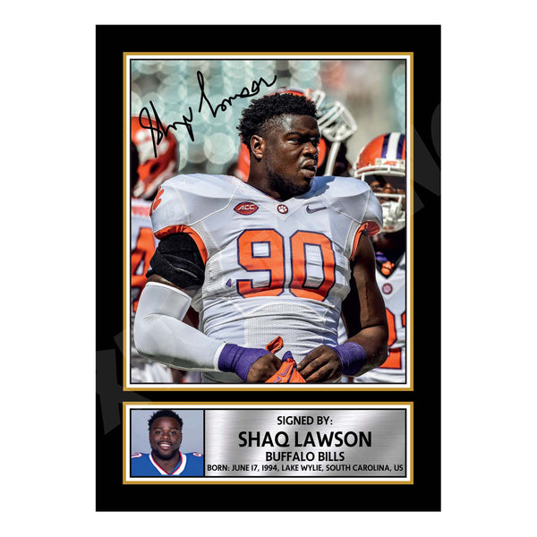 Shaq Lawson 2 American Football Printed Signature Print