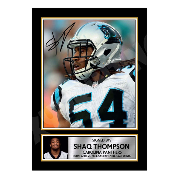 Shaq Thompson 1 American Football Printed Signature Print
