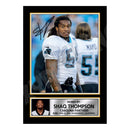 Shaq Thompson 2 Limited Edition Football Signed Print - American Footballer