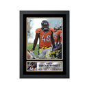 Shaquil Barrett Limited Edition Football Signed Print - American Footballer