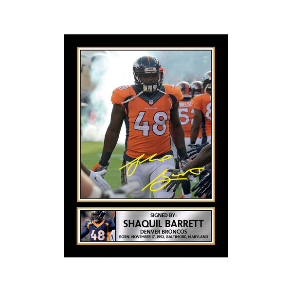 Shaquil Barrett American Football Printed Signature Print