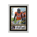 Shaquil Barrett Limited Edition Football Signed Print - American Footballer