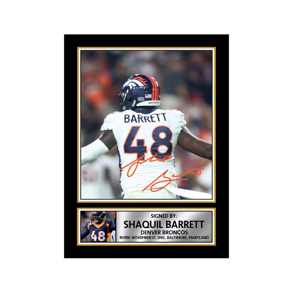 Shaquil Barrett 2 American Football Printed Signature Print