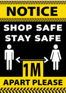 1m Apart Poster Sd001 Social Distancing Floor Stickers