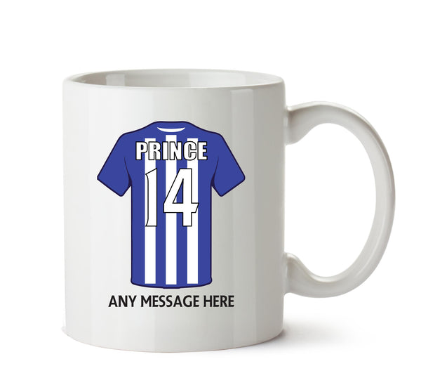 Sheffield Wednesday Football Team Mug - Personalised Birthday Age and Name – printed mug product image 1