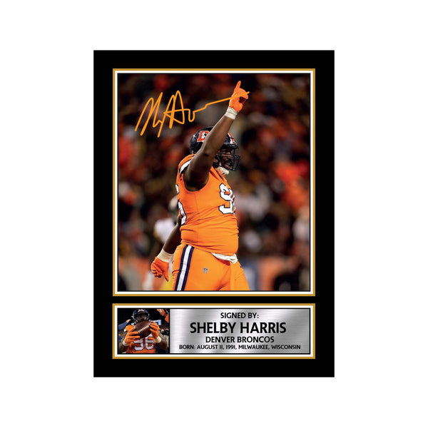Shelby Harris American Football Printed Signature Print