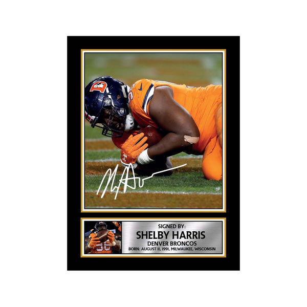 Shelby Harris 2 American Football Printed Signature Print
