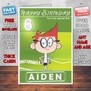 Sherman Style Theme Personalised Kidshows Birthday Card (SA)