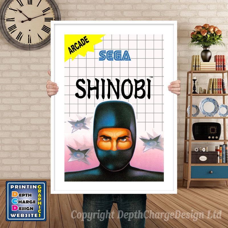 Shinobi Inspired Retro Gaming Poster A4 A3 A2 Or A1